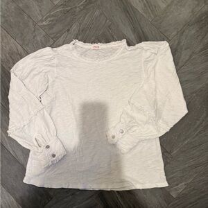 Goldie White Ruffled Neck Top